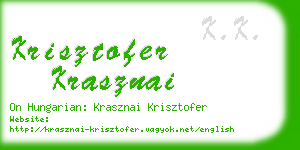 krisztofer krasznai business card